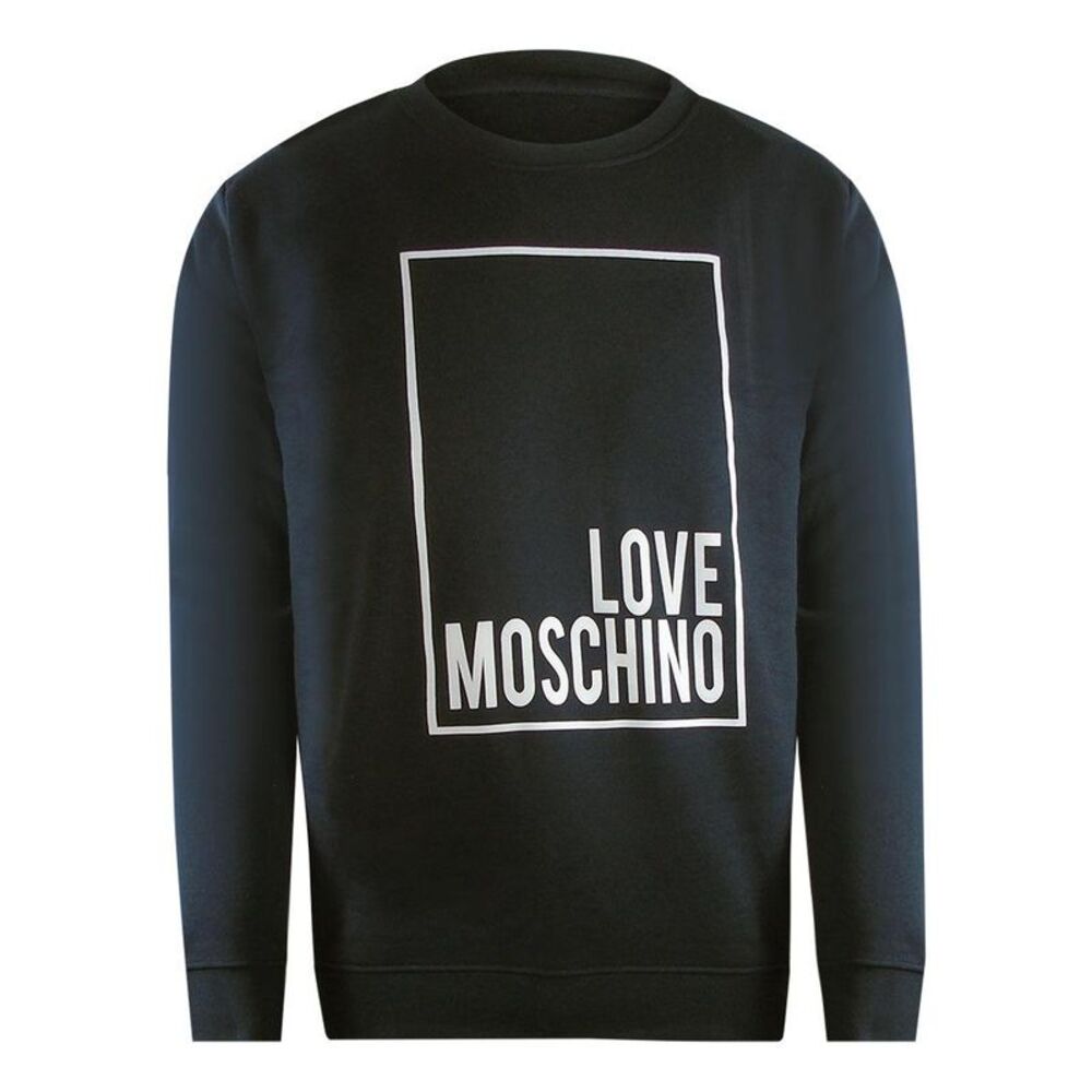 Love Moschino Mens Box Logo Sweatshirt / Black